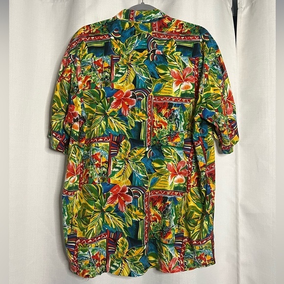 Cooke Street Green Tropical Hawaiian Shirt Large - Picture 2 of 9